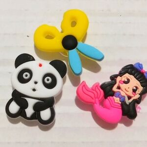 Crocs Shoes Charms mermaid, scissors and Panda